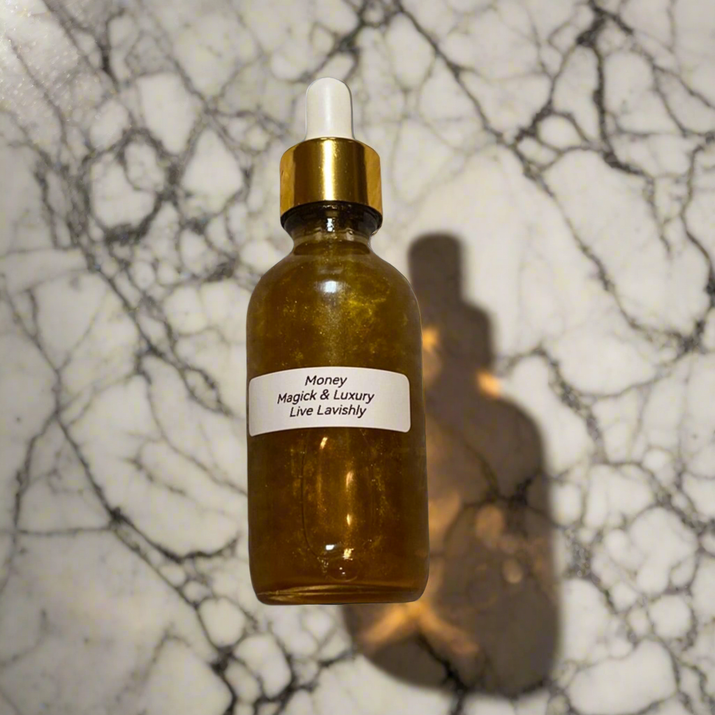 Luxe Dinero 2oz premium money drawing conjure oil for wealth and financial abundance