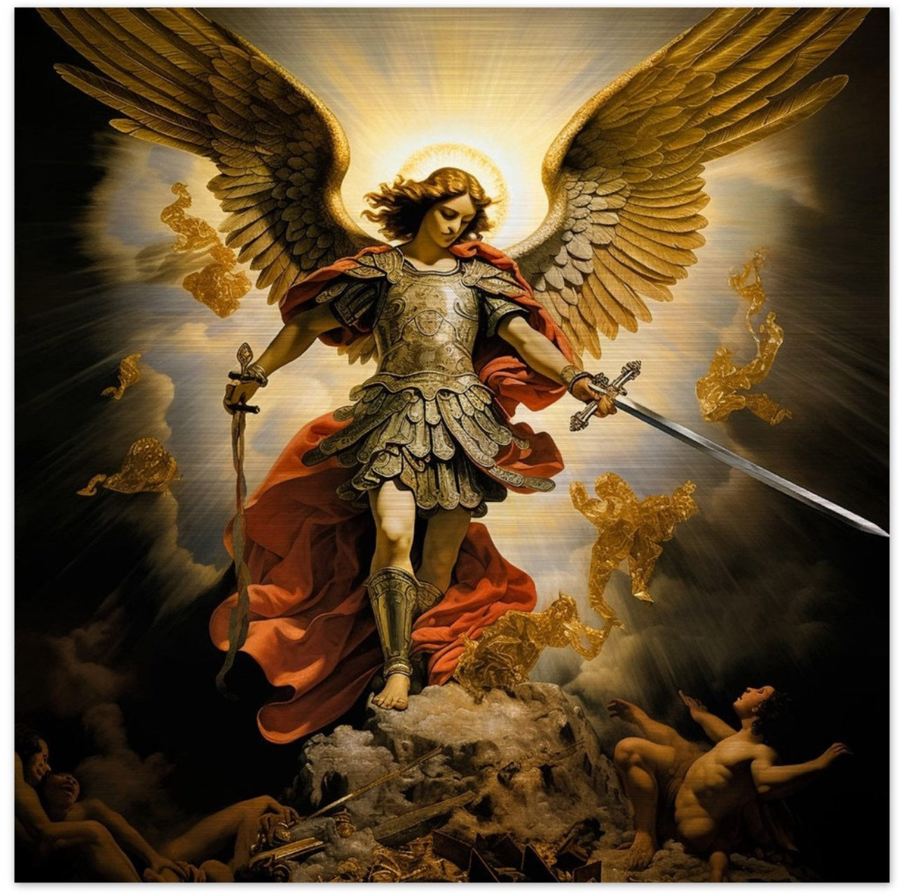 St. Michael Protection Candle for spiritual armor against evil, enemies, and negative energy