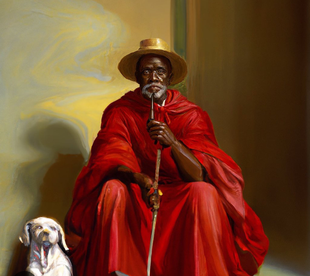 Papa Legba candle for opening the way, removing blockages, and unlocking new paths in Haitian Vodou