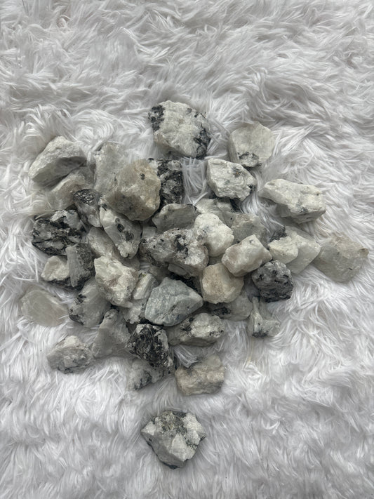 Raw Rainbow Moonstone crystal for intuition, divine feminine energy, and inner harmony